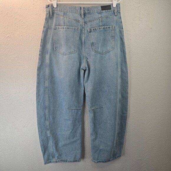 PTCL Barrell Jeans High Waisted Women 29 Light Blue Relaxed Baggy Wide Leg Denim - Picture 6 of 12